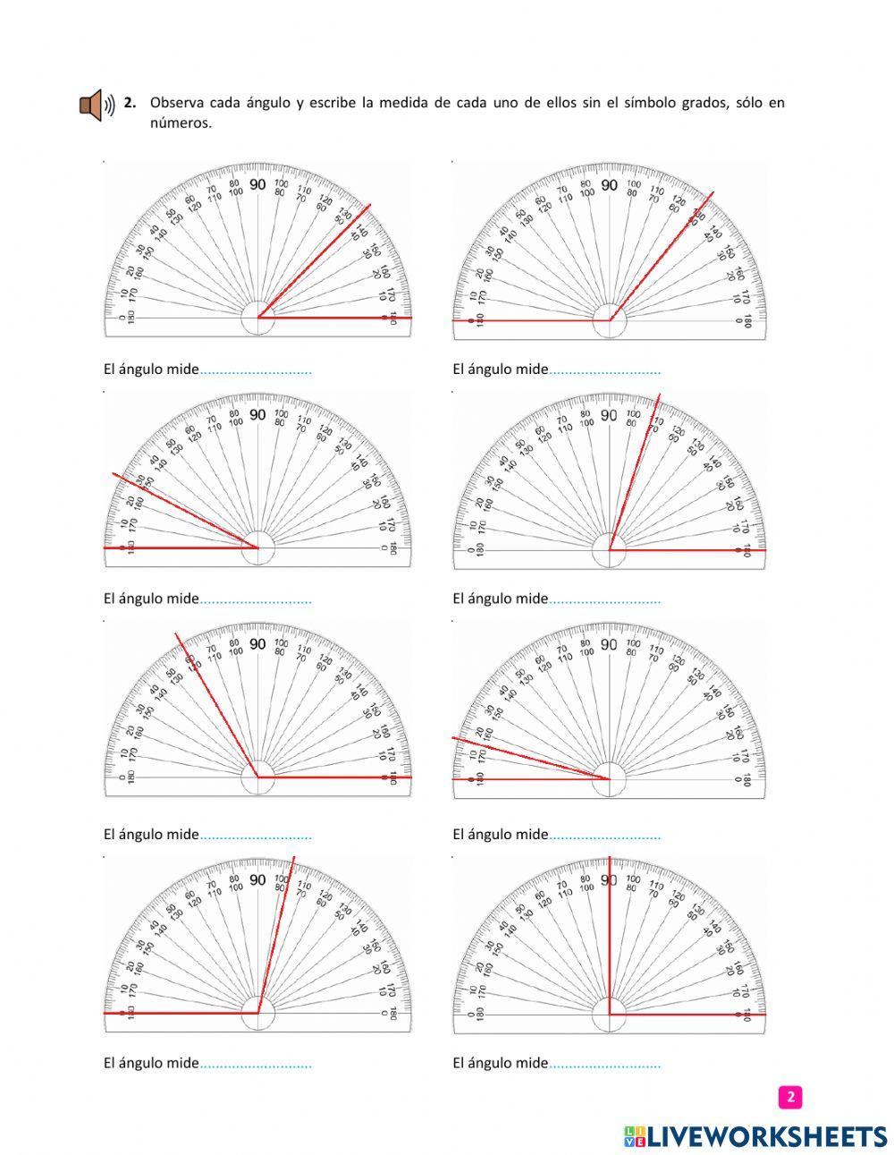 Medición y estimación de ángulos