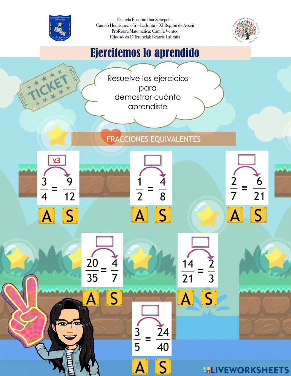 Fracciones equivalentes