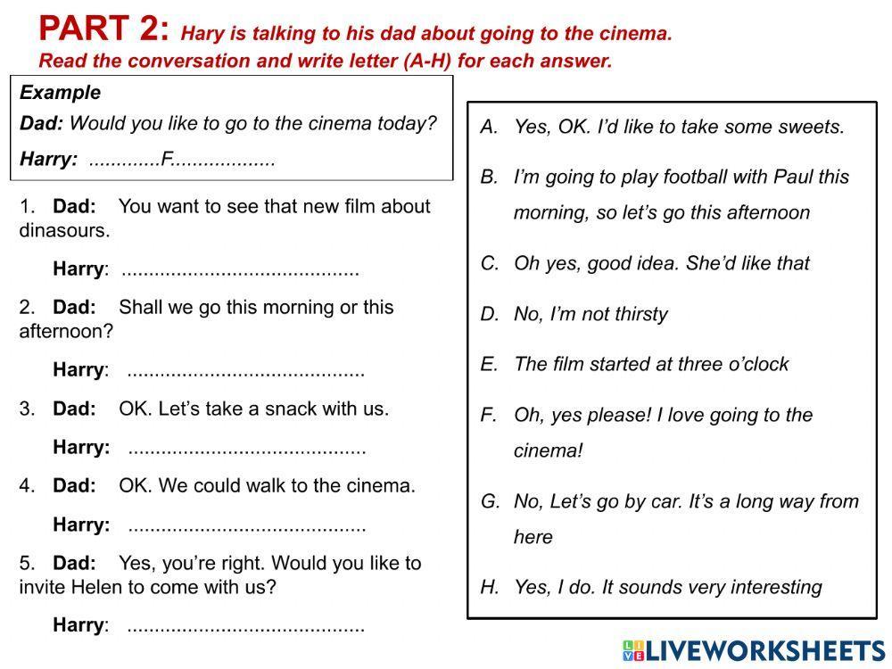 Flyers Reading test T6