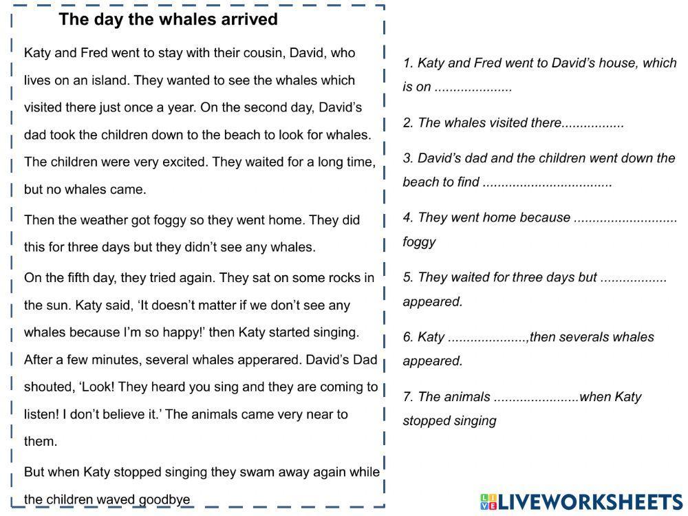 Flyers Reading test T6