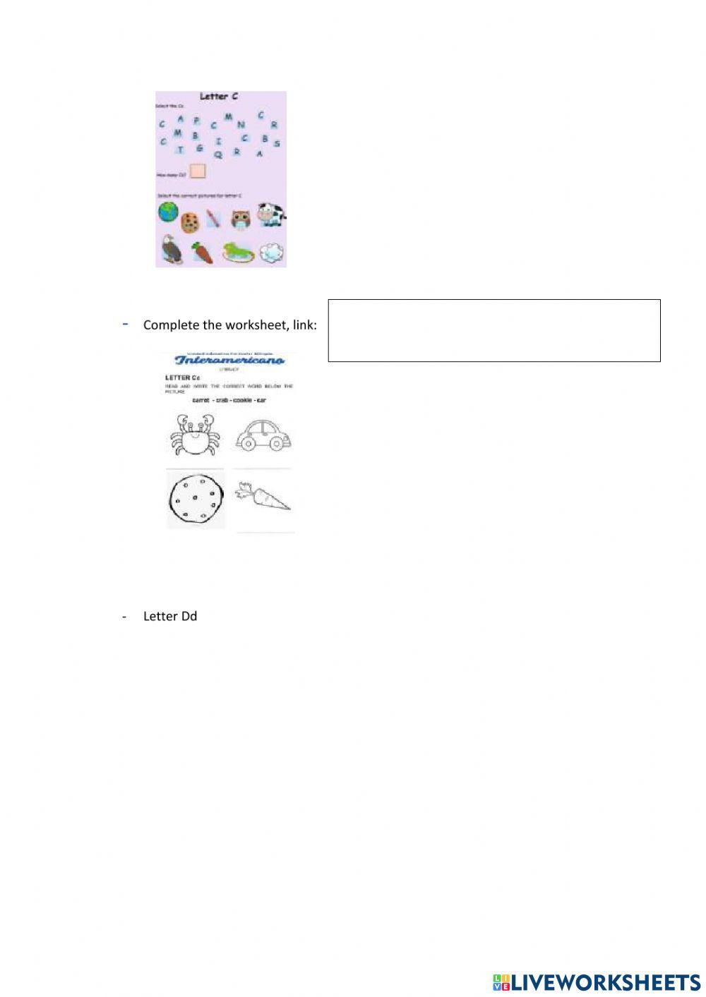 Weekly activities - Preparatory - week 7