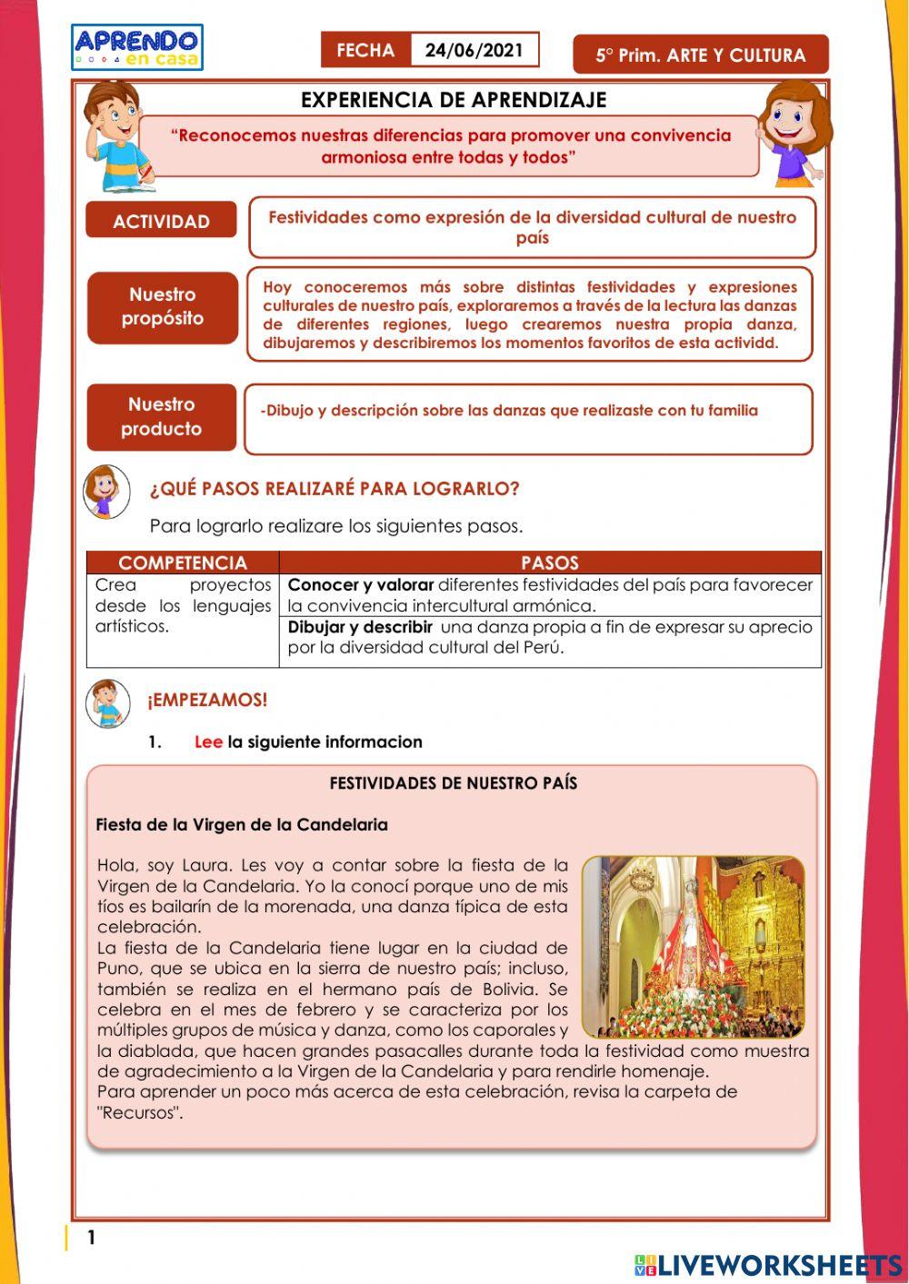 Festividades como expresión de la diversidad cultural de nuestro país