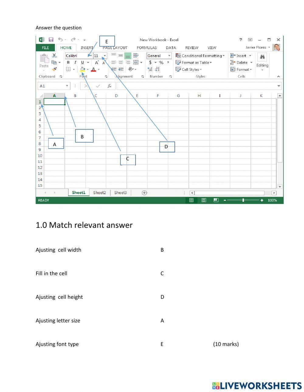 Excel format