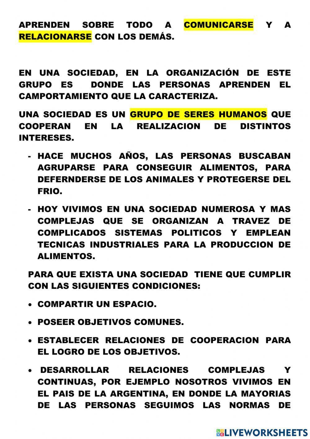 Las personas: un ser social