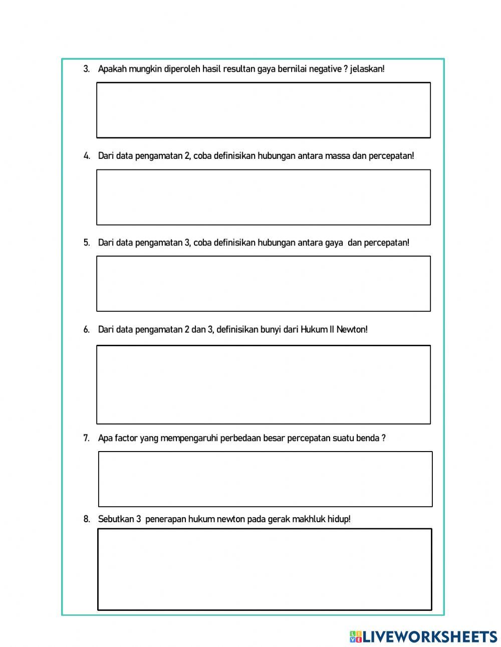 Lkpd kelas viii : gerak dan gaya