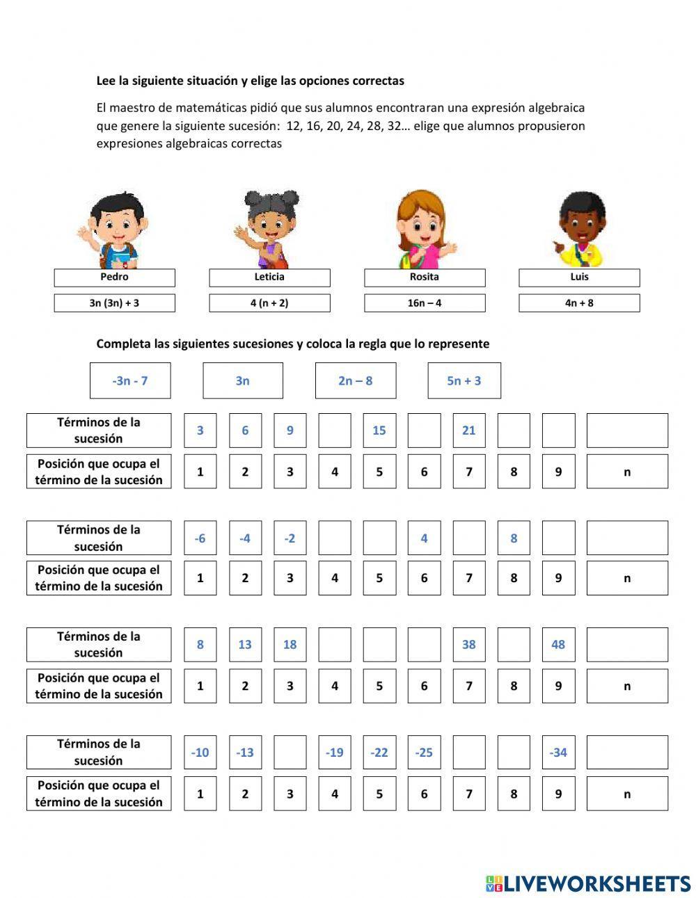 Secuencia 6 Matemáticas