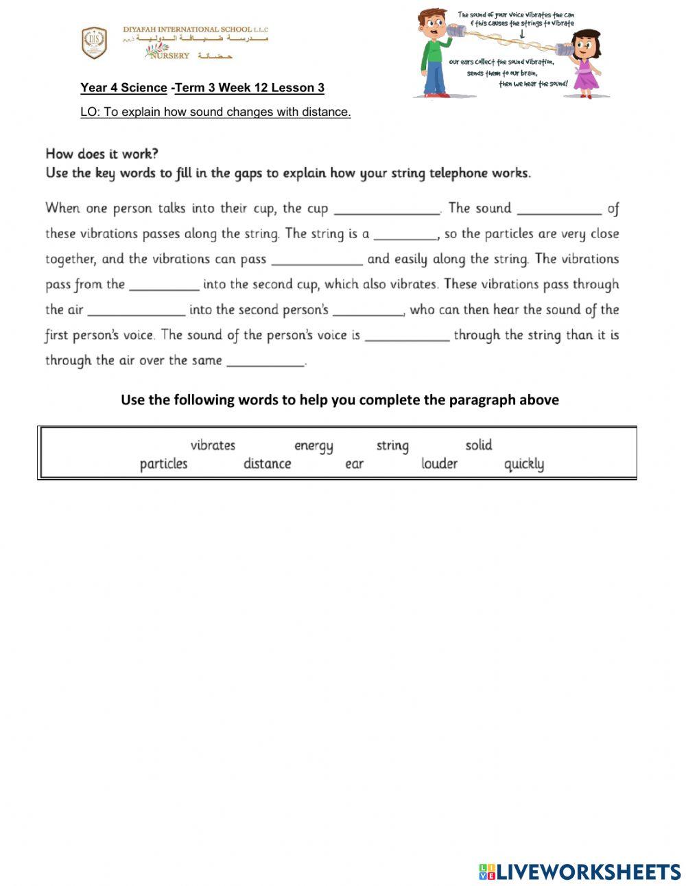 DIS Science Term 3 Week 12 lesson 3