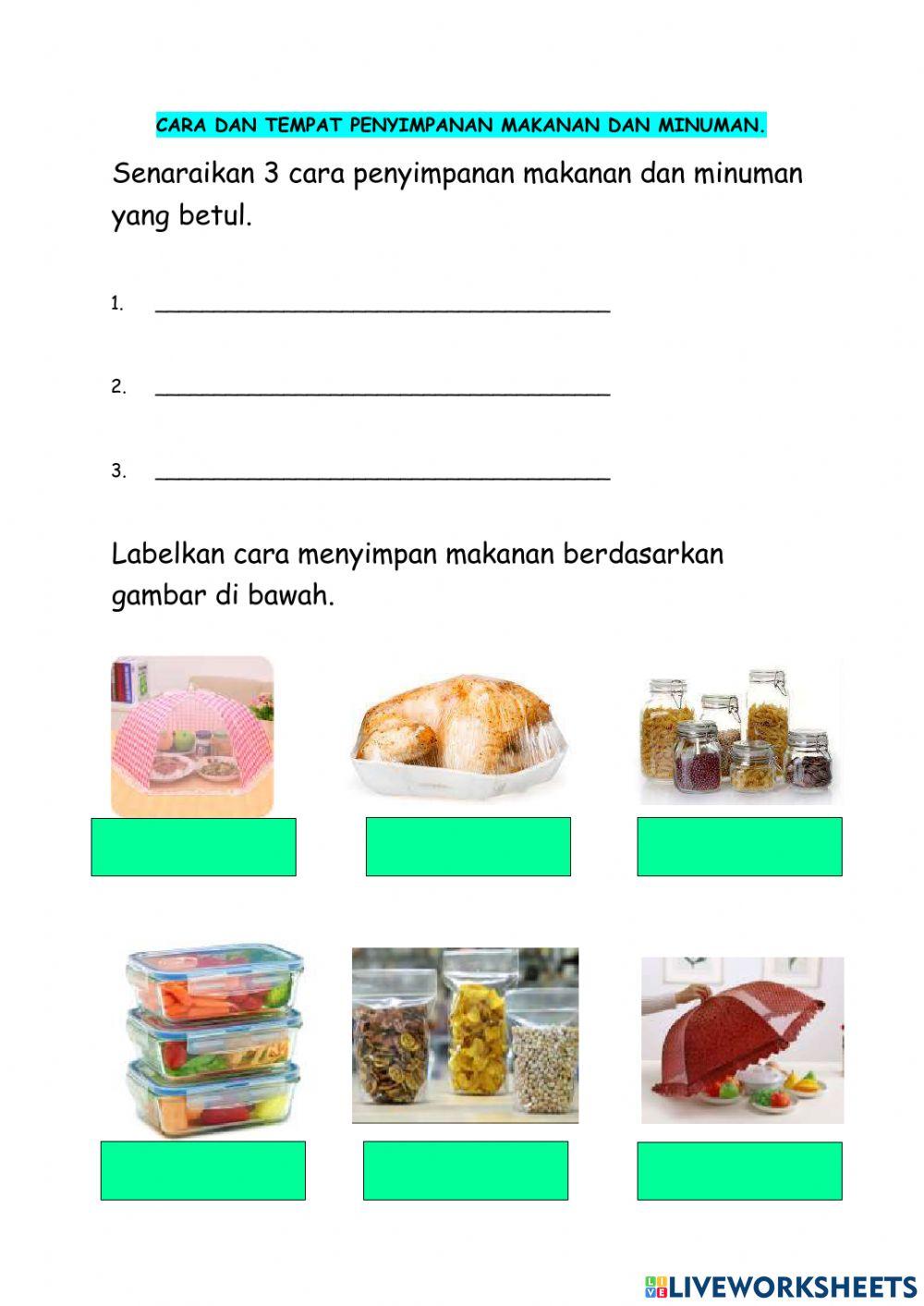 Cara penyimpanan makanan