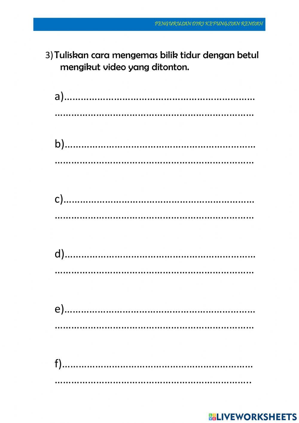 Kebersihan bilik tidur