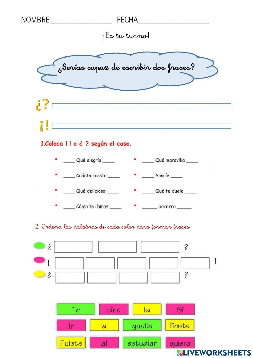 Signos de Exclamación e Interrogación