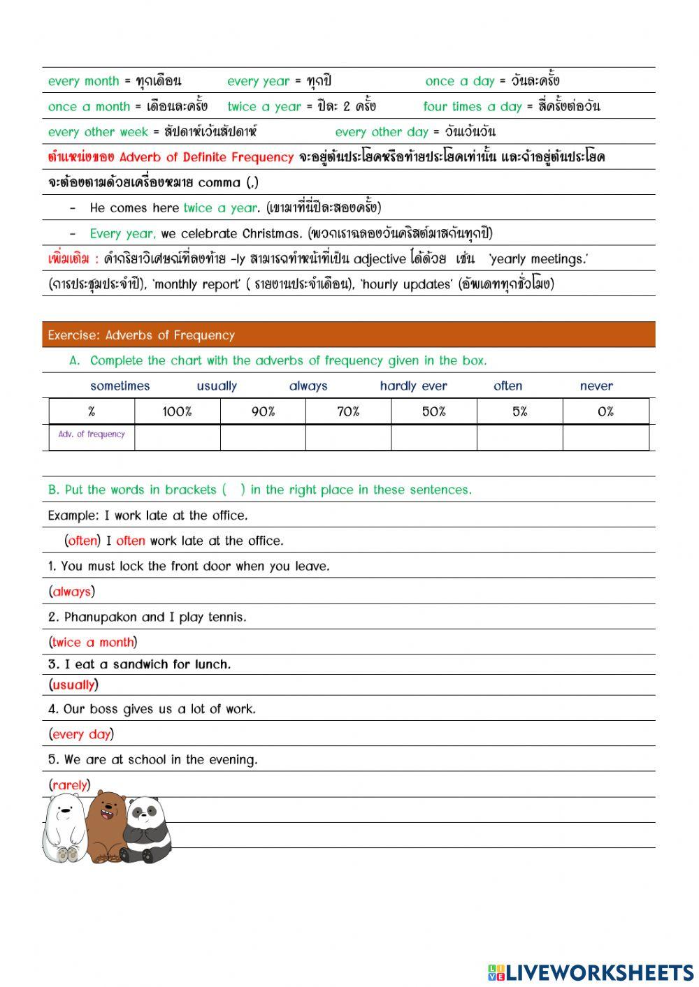 Adverbs of Frequency
