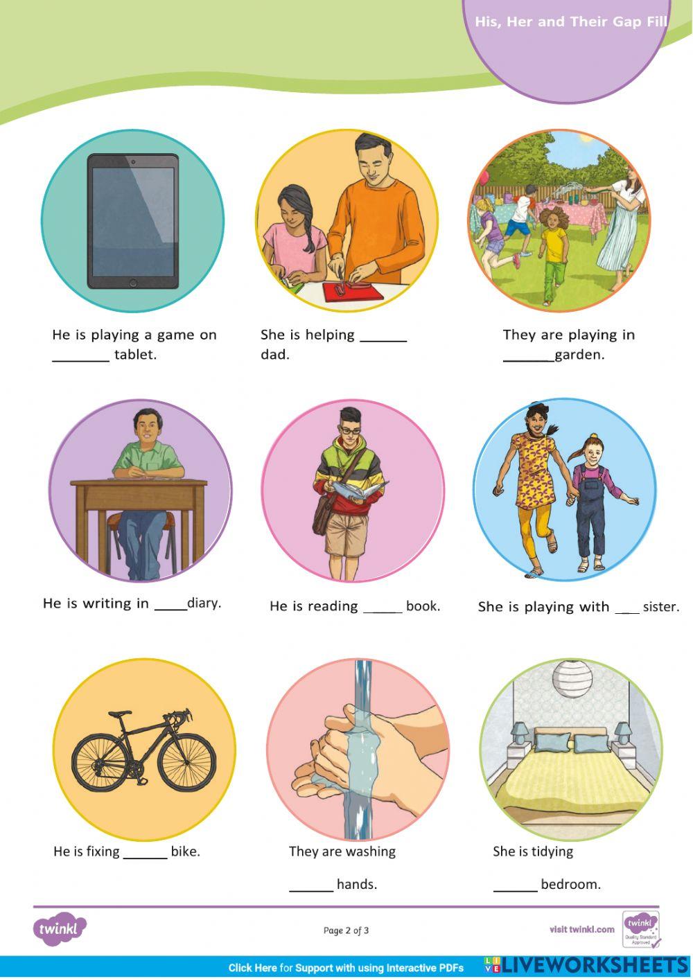 His, her, their | Free Interactive Worksheets | 1117314