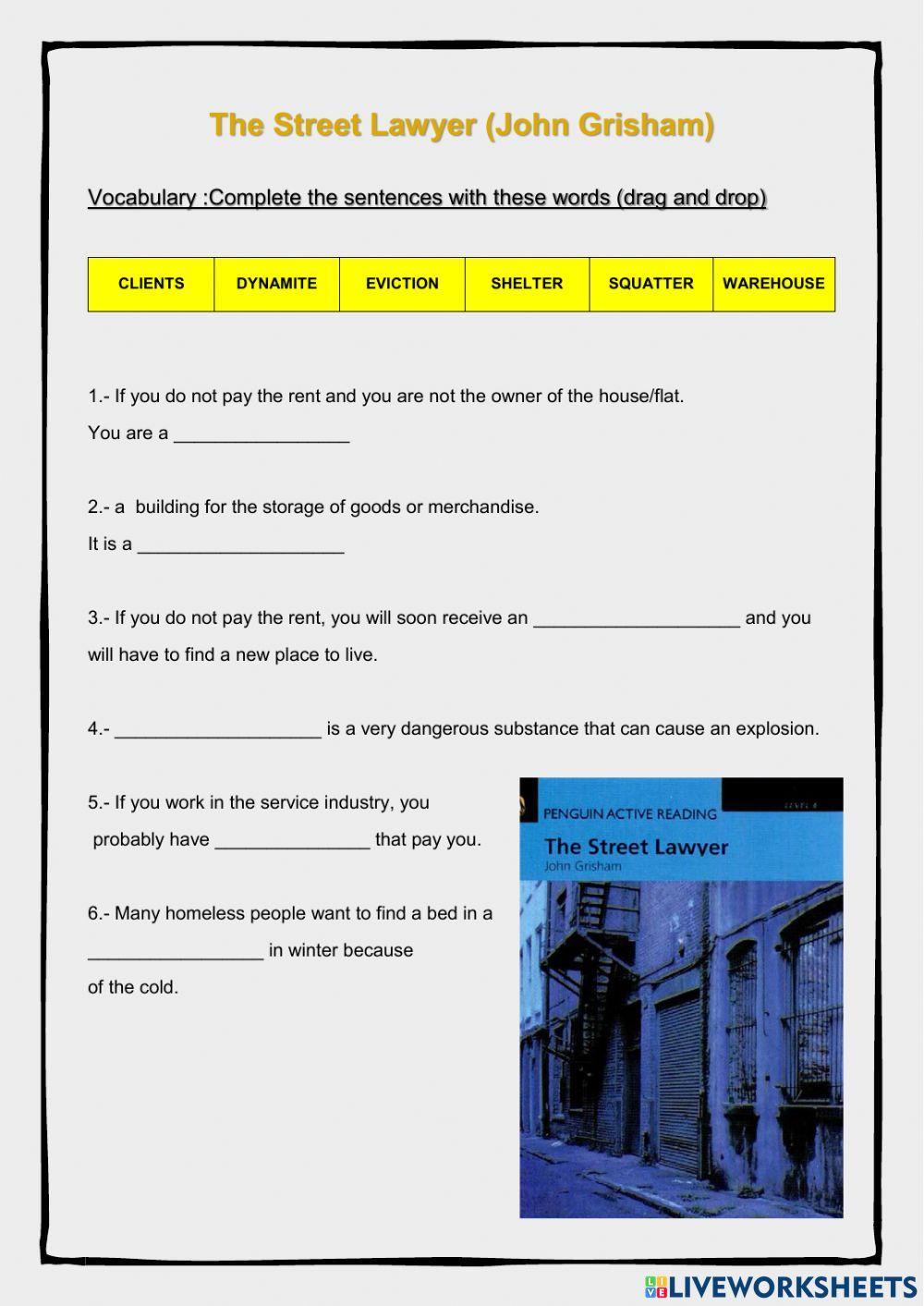 The Street Lawyer Vocabulary