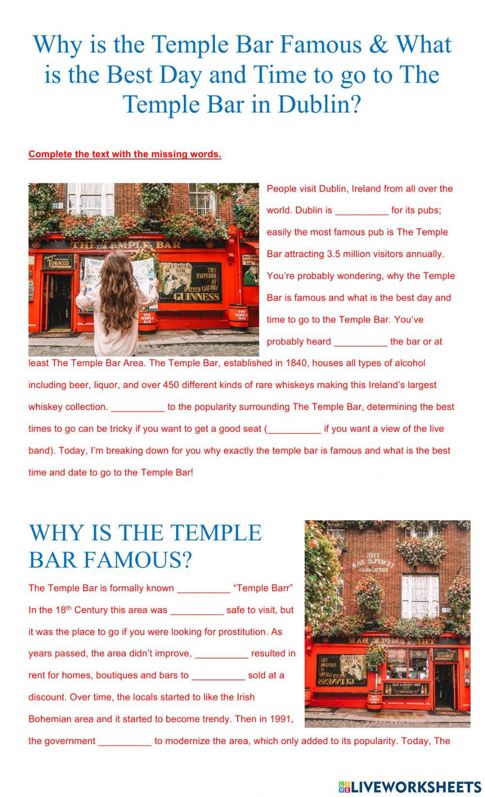 The Temple Bar, Dublin