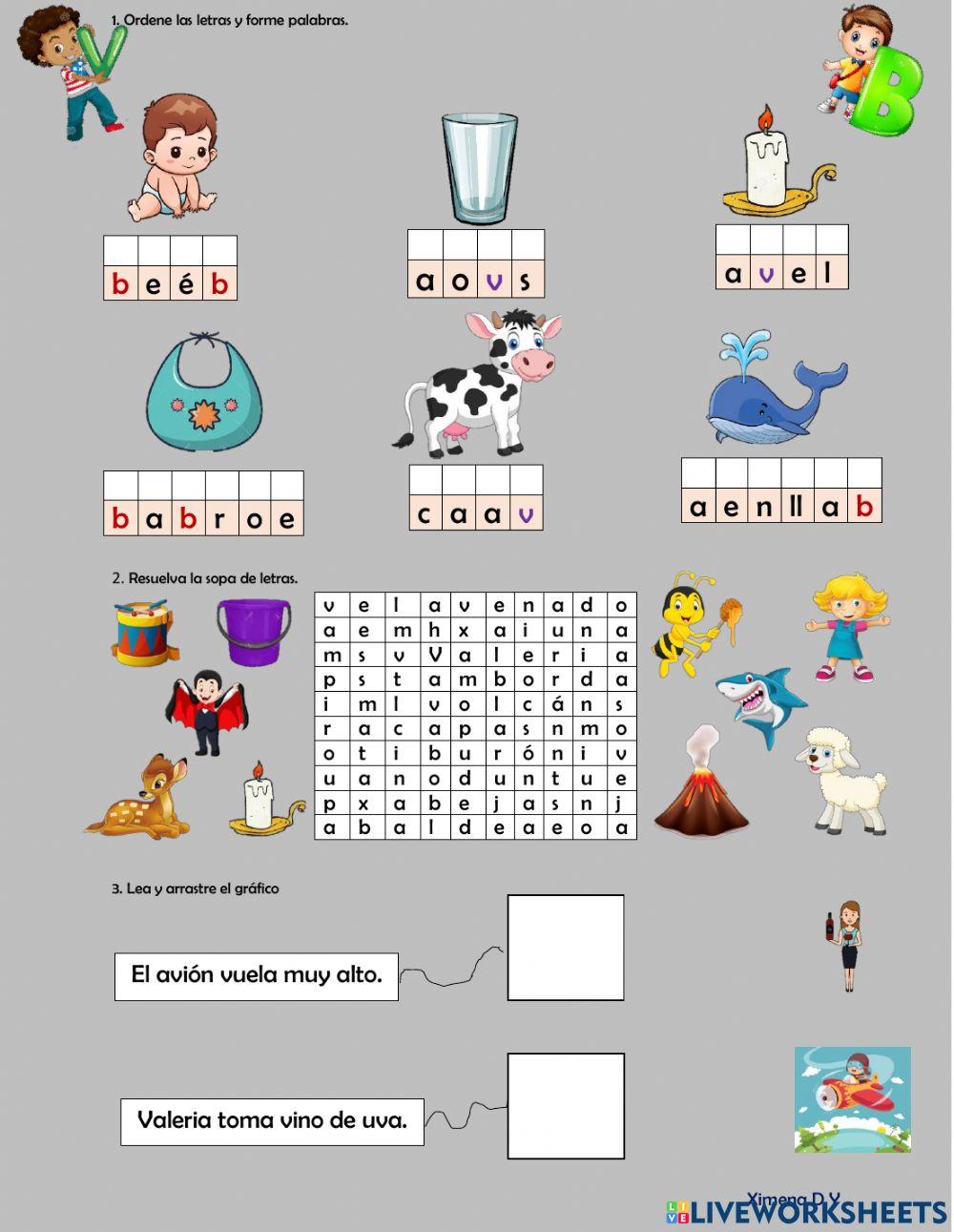 FONEMAS Y GRAFÍAS  Bb-Vv