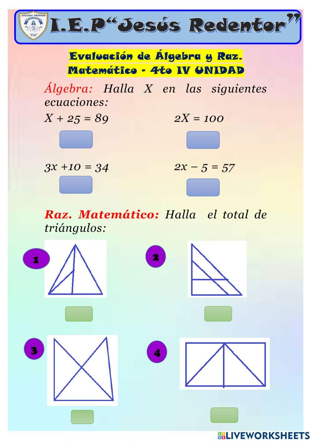 Ecuaciones y conteo de triángulos