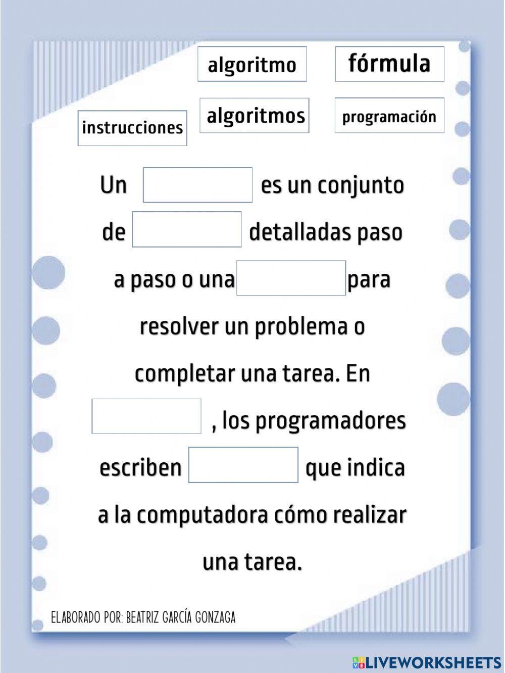 Algoritmos - Definición y Ejercicios Prácticos Algoritmos - Definición y Ejercicios Prácticos
