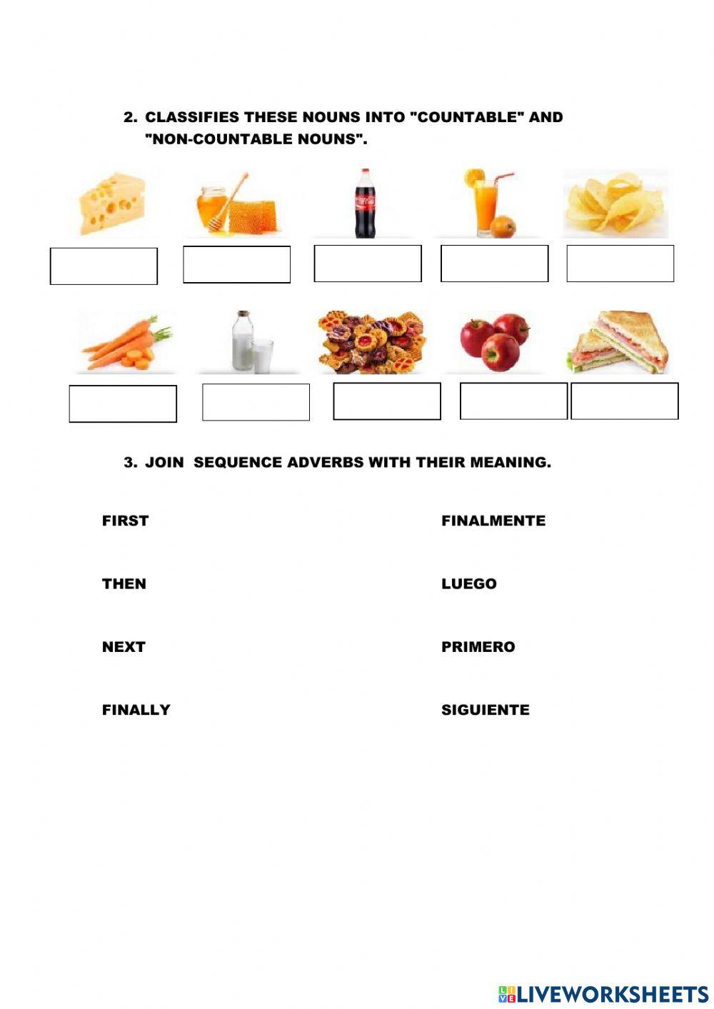 Countable and non-countable