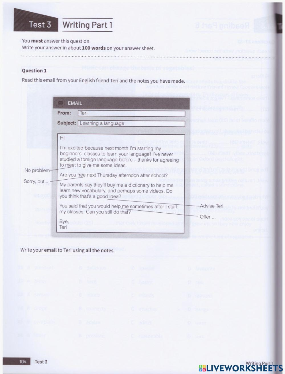 B1 preliminary writing 1118409 | cecytt | Live