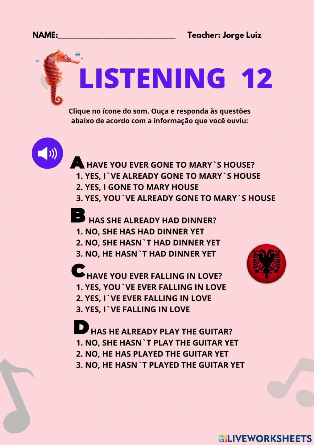 Listening test