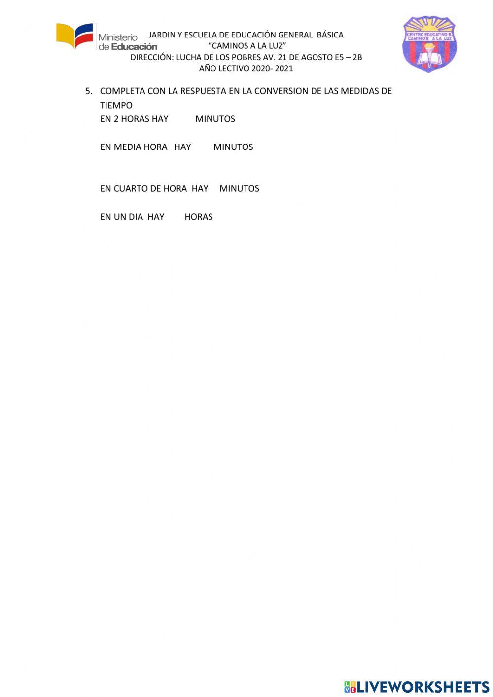 Multiplicacion horas del reloj