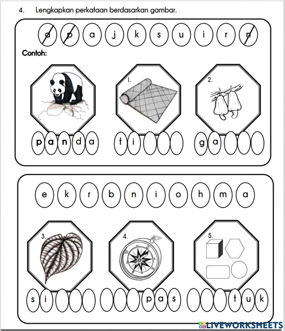 Lengkapkan suku kata tertutup