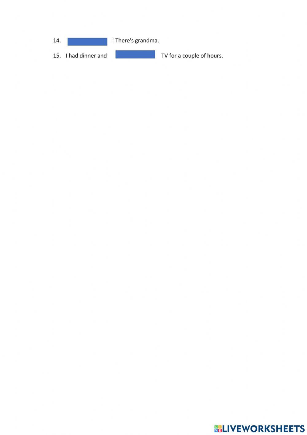 Verbs describing movement or sight 1