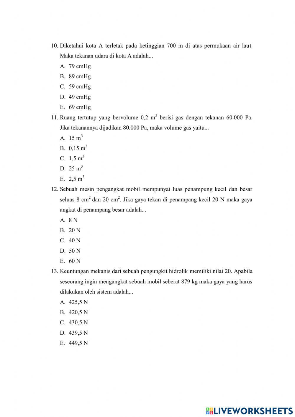 Tekanan Zat Dan Penerapannya dalam Kehidupan Sehari-hari