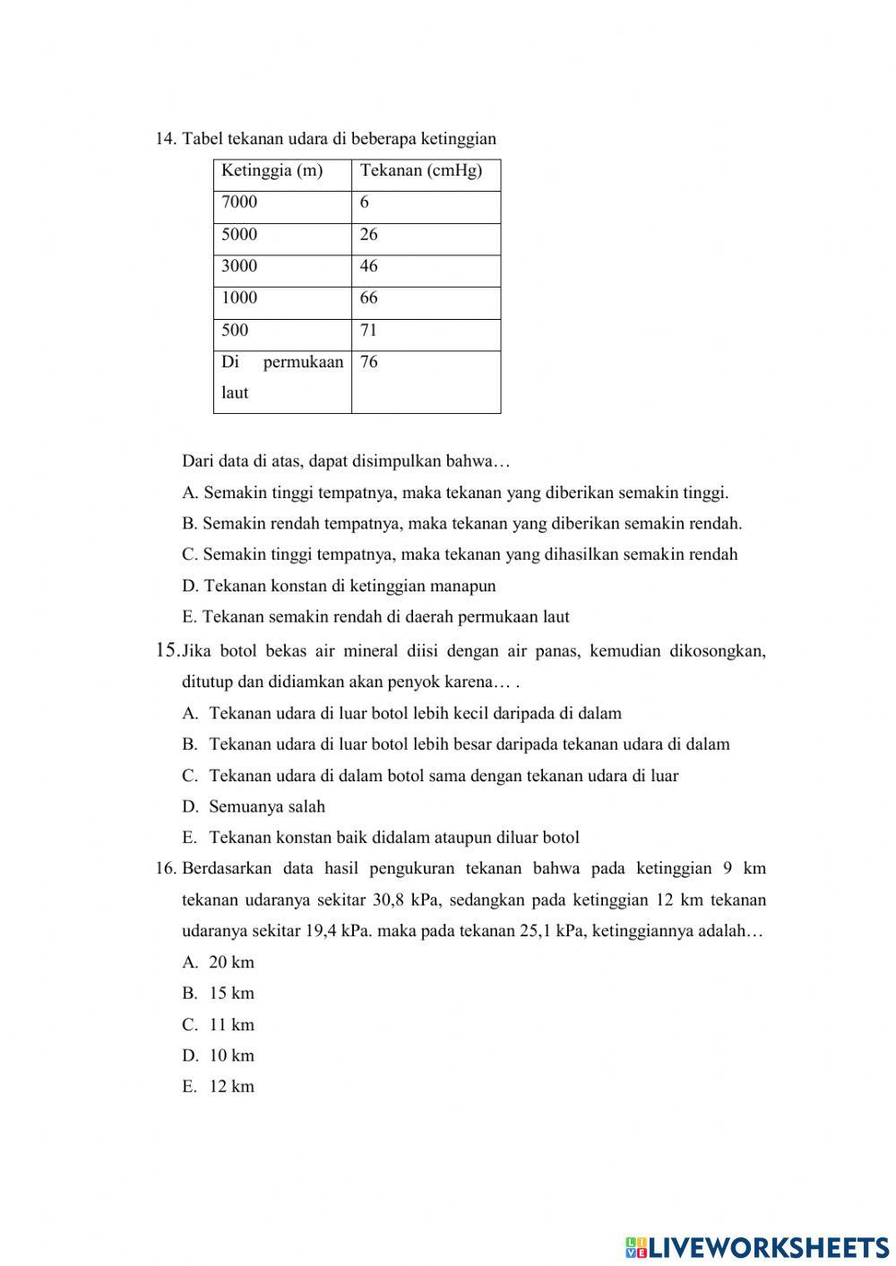 Tekanan Zat Dan Penerapannya dalam Kehidupan Sehari-hari
