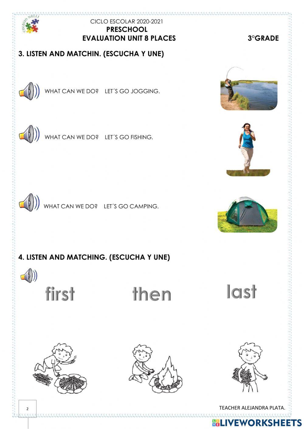 EVALUATION 3° PLACES