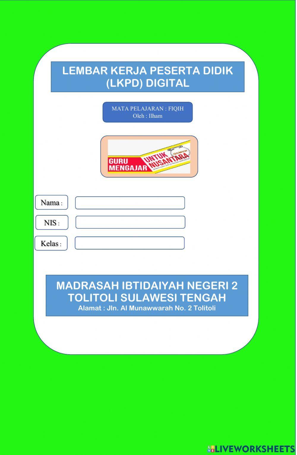 LKPD Binatang Halal dan Haram