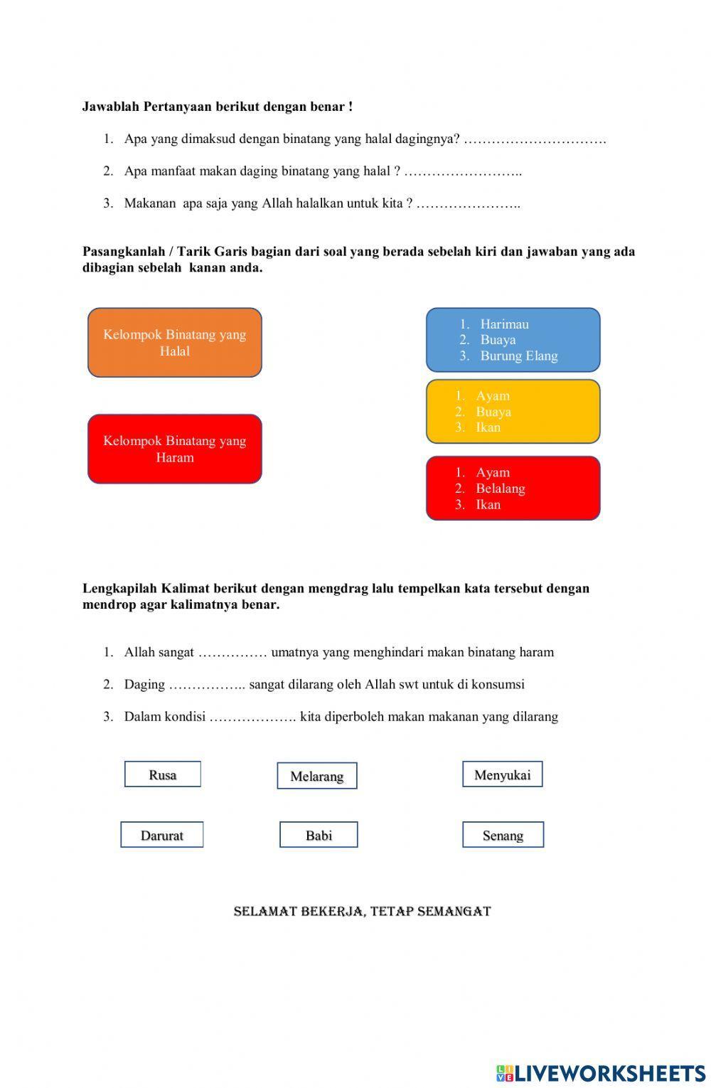 LKPD Binatang Halal dan Haram