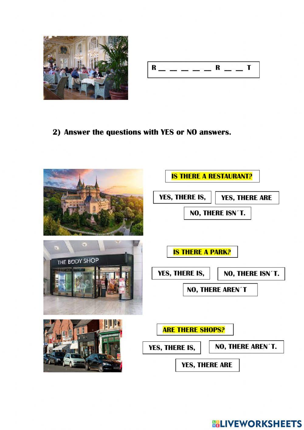 Places in town - There is-are