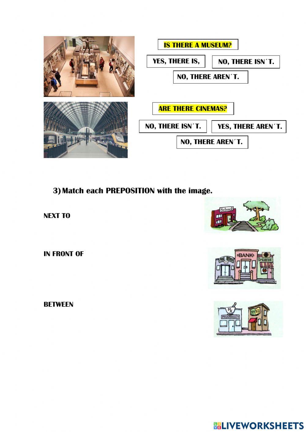 Places in town - There is-are