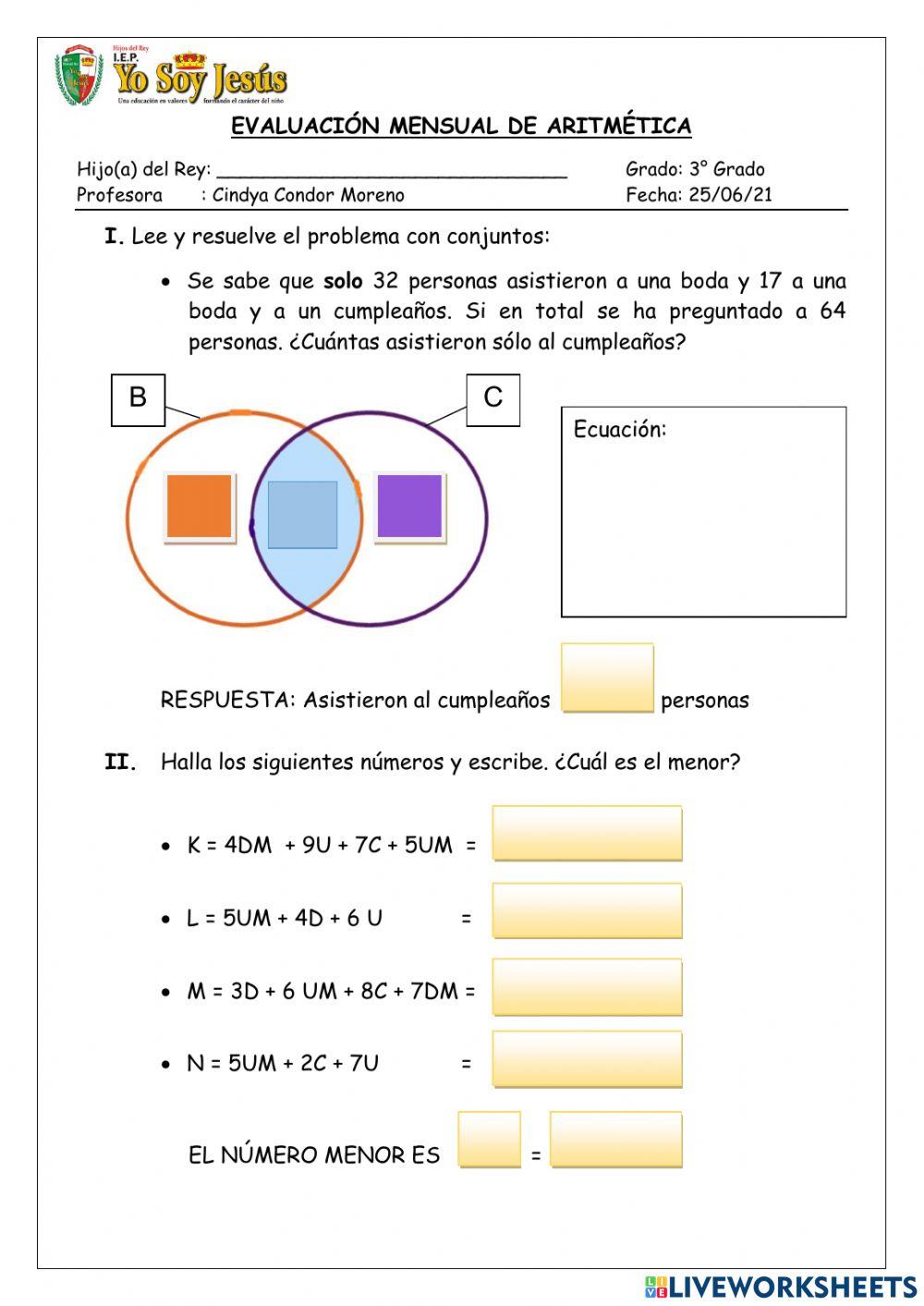 Evaluación de Aritmética