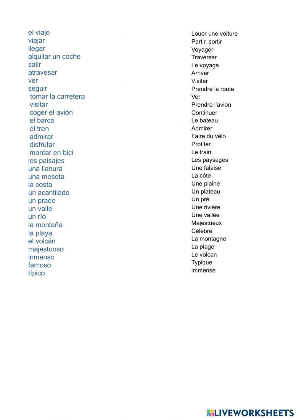 El viaje y los paisajes