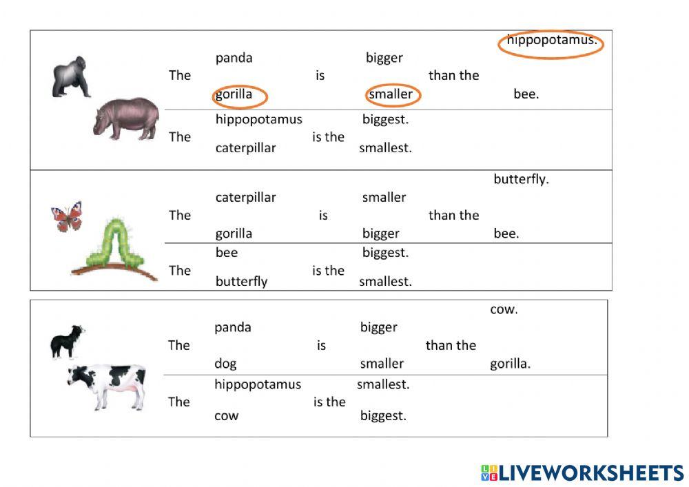 Comparatives and Superlatives