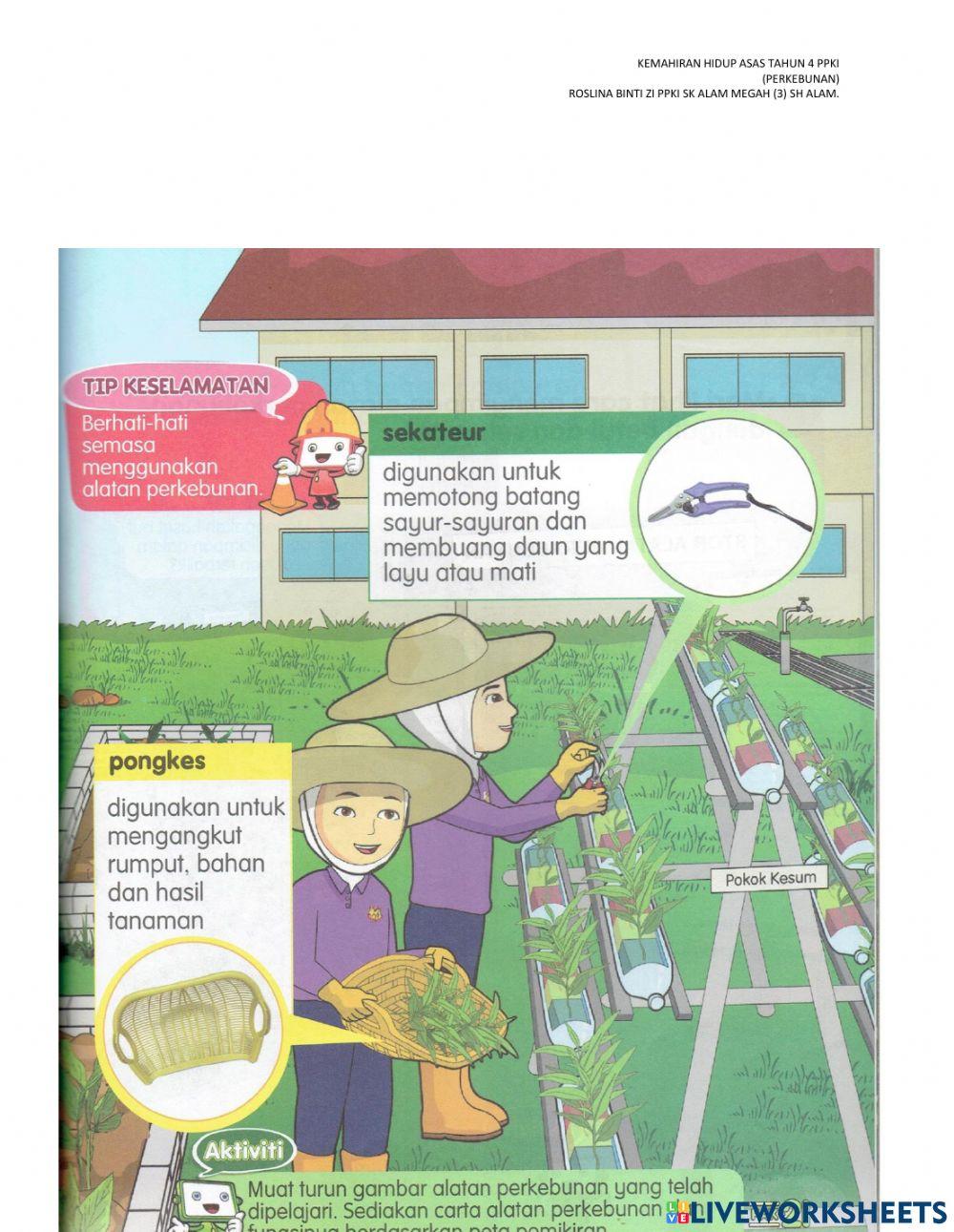 Alatan berkebun tahun 4 ppki