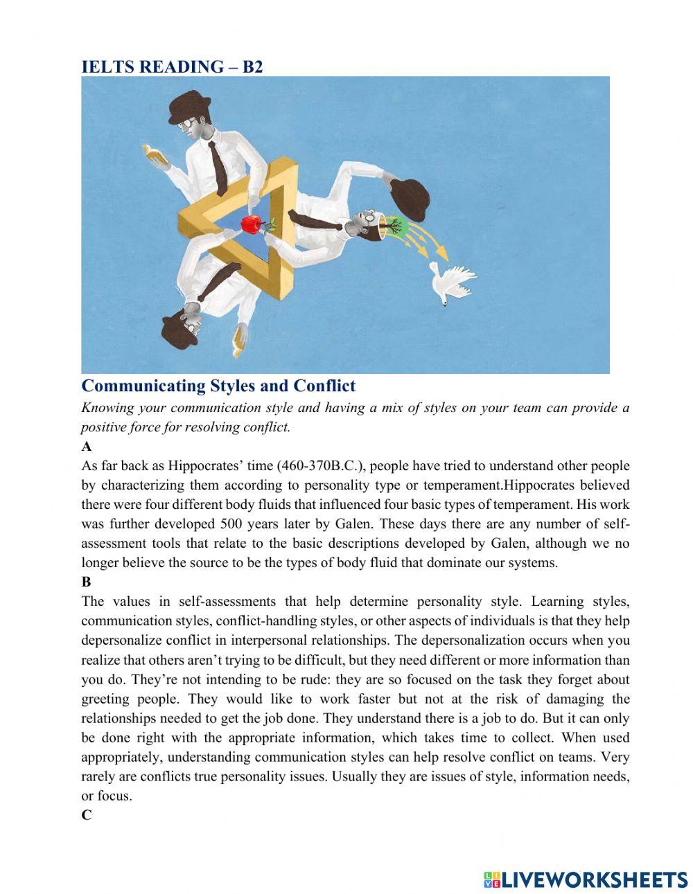 B2 - Communicating styles and conflict