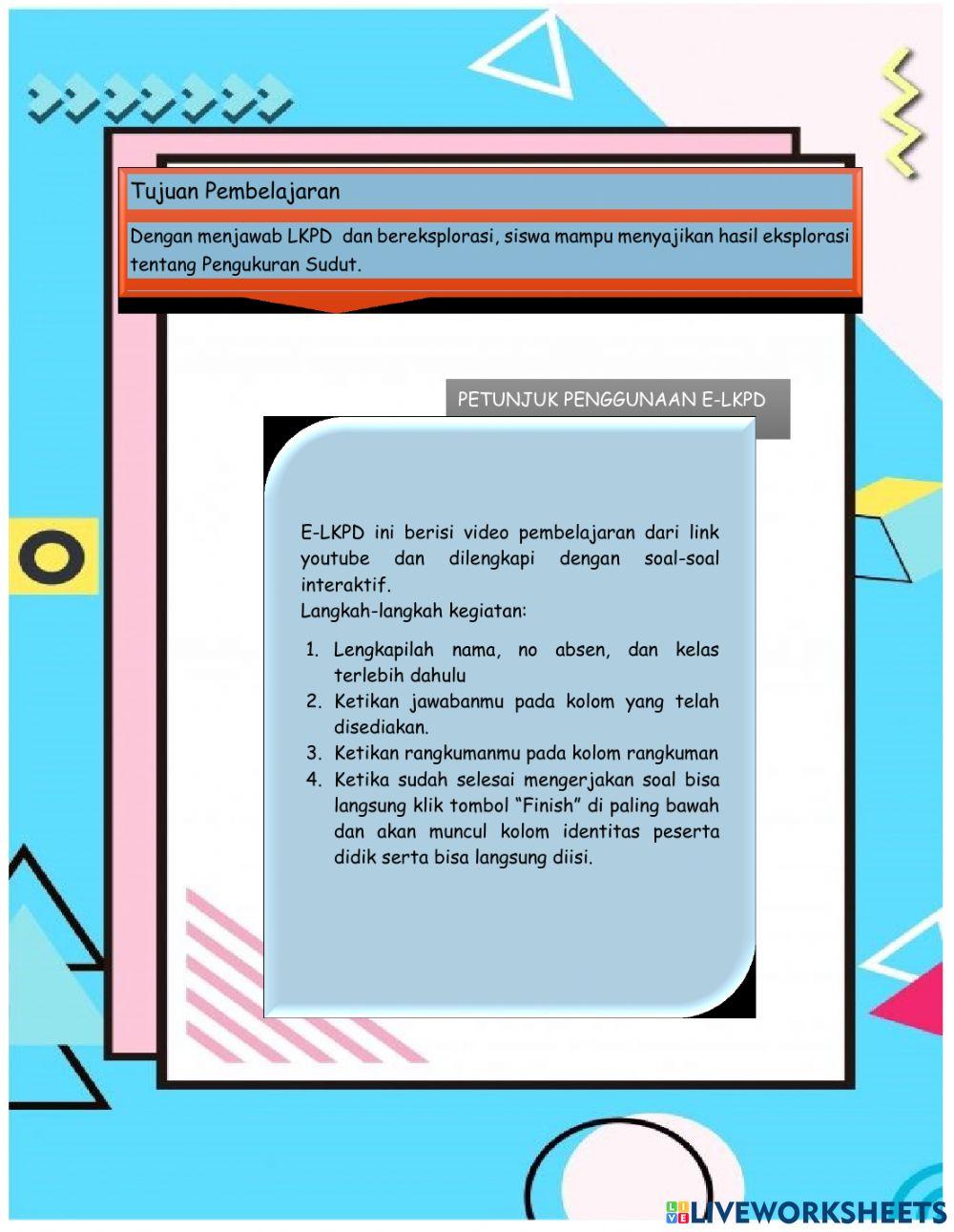 Pengukuran sudut kelas 4