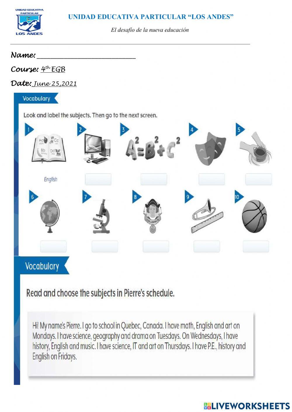 Evaluación de conocimientos