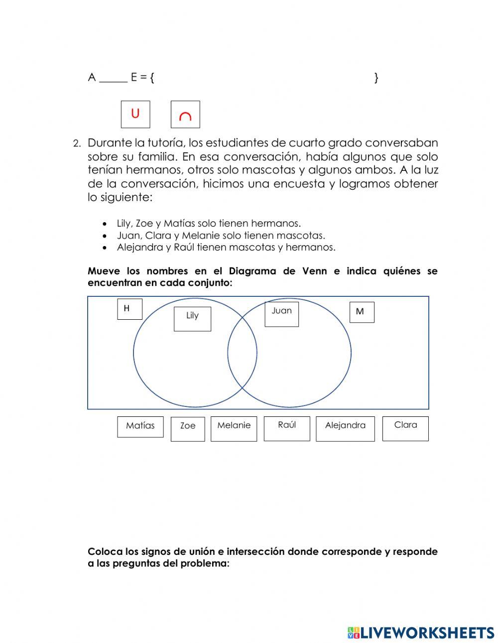 Problemas con conjuntos
