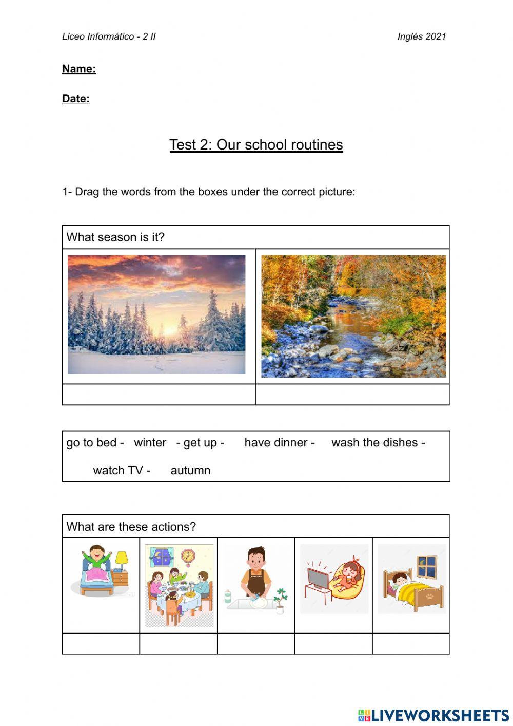 Unit 1 - test 2 - second version