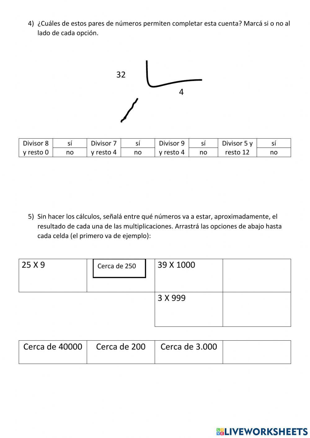 Cálculos combinados