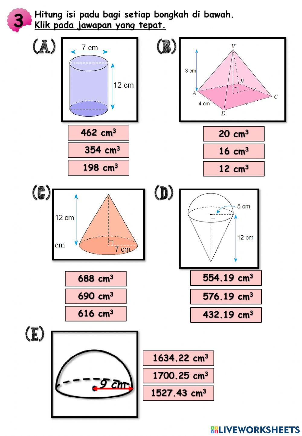 Isipadu pepejal geometri