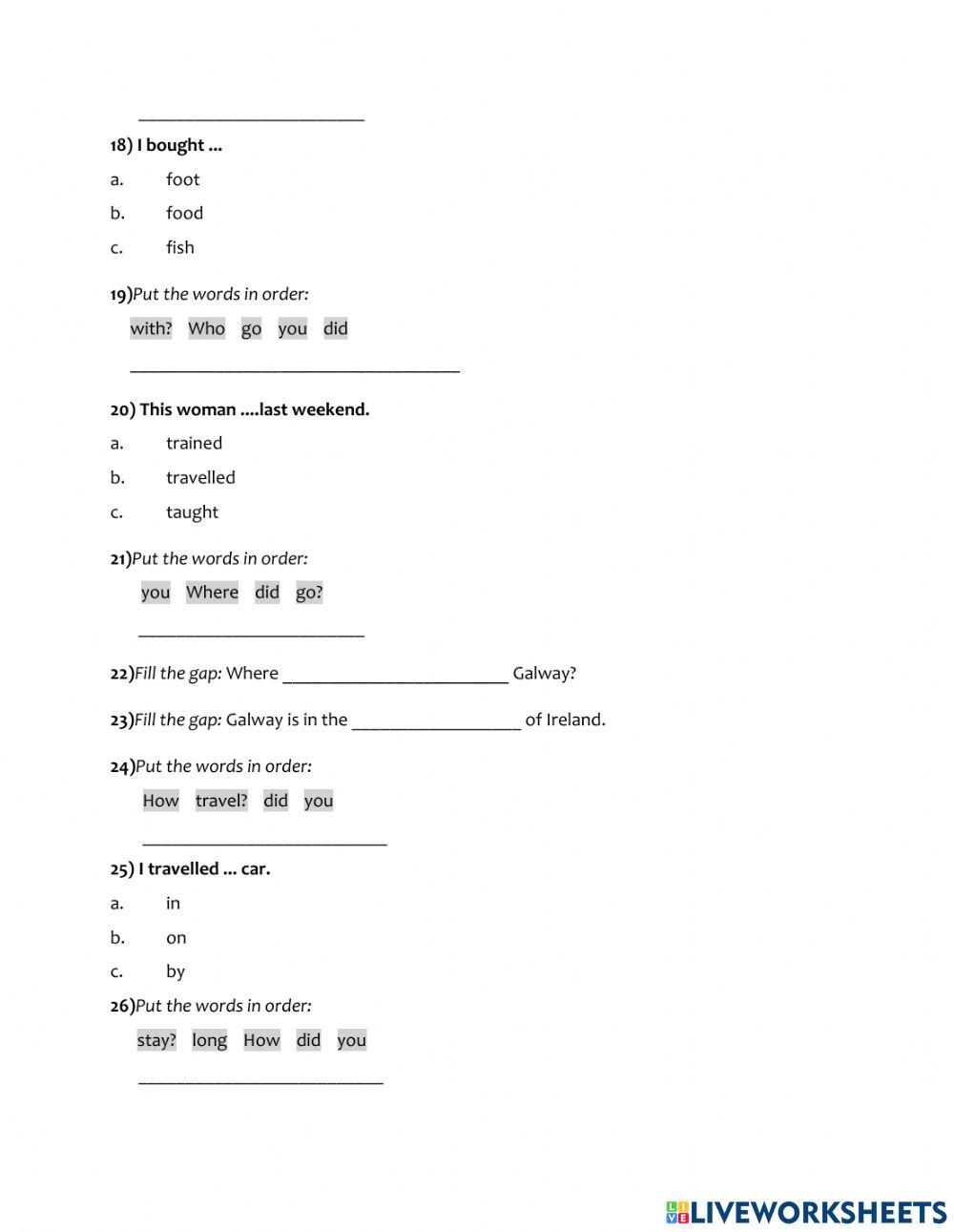 Past Simple - What did you do last weekend? Video