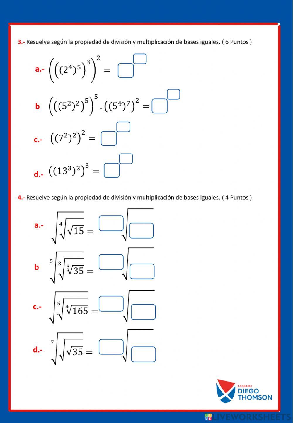 Examen junio 4to Álgebra