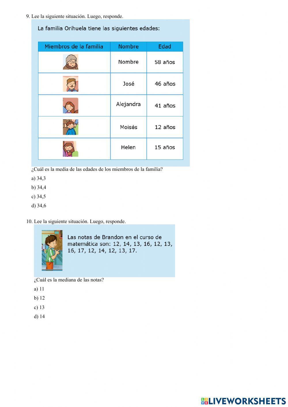 Medidas de tendencia central