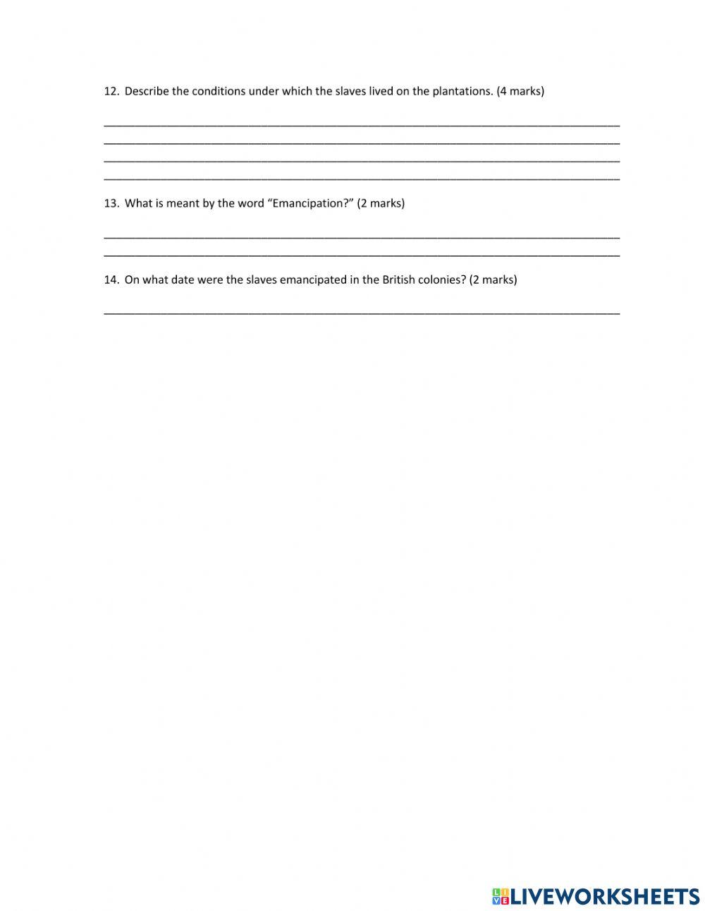 History Form 3 Term 3 2021