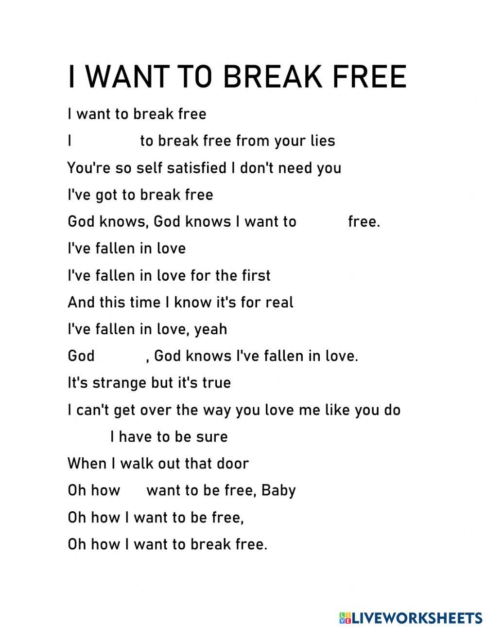 I WANT TO BREAK FREEQueen 1120207 Yiovanna Sanchez